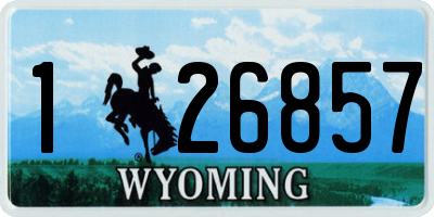 WY license plate 126857