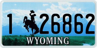WY license plate 126862