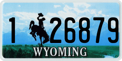 WY license plate 126879