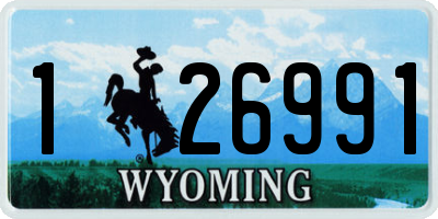 WY license plate 126991