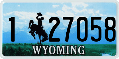 WY license plate 127058