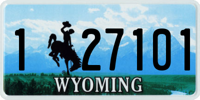 WY license plate 127101