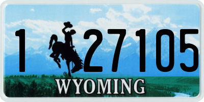 WY license plate 127105
