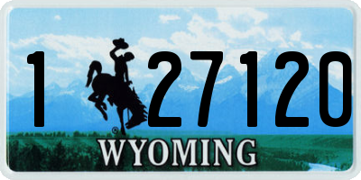 WY license plate 127120