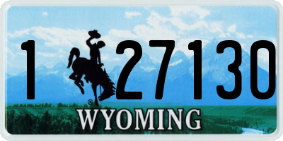 WY license plate 127130