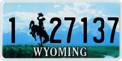 WY license plate 127137