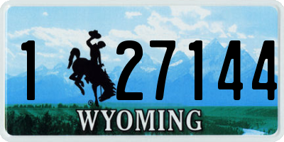 WY license plate 127144