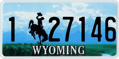 WY license plate 127146