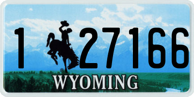 WY license plate 127166