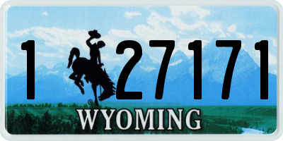 WY license plate 127171