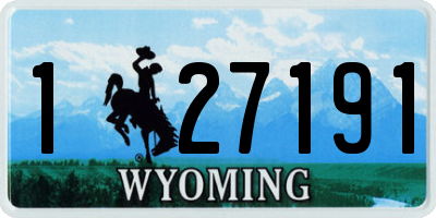 WY license plate 127191