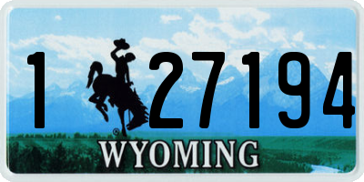 WY license plate 127194