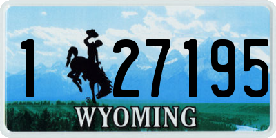 WY license plate 127195