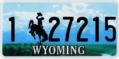 WY license plate 127215