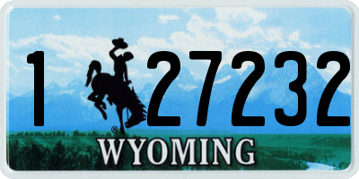 WY license plate 127232