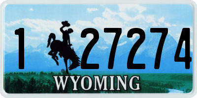 WY license plate 127274