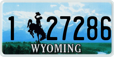 WY license plate 127286