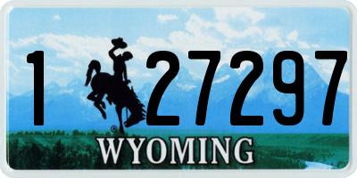 WY license plate 127297