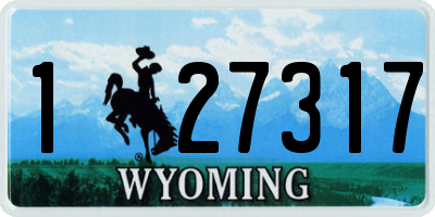 WY license plate 127317