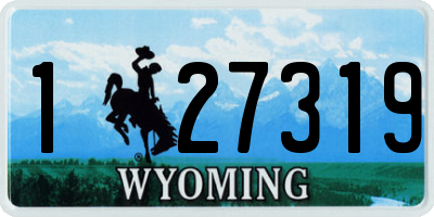 WY license plate 127319