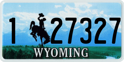 WY license plate 127327
