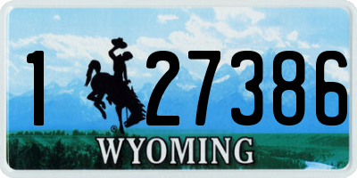 WY license plate 127386