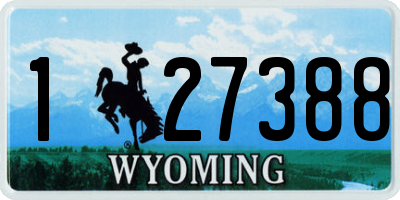 WY license plate 127388
