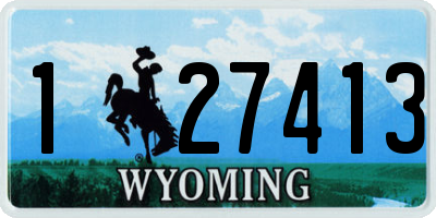 WY license plate 127413