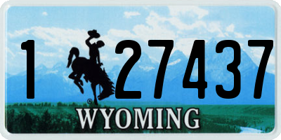 WY license plate 127437