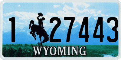 WY license plate 127443
