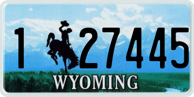 WY license plate 127445
