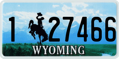 WY license plate 127466