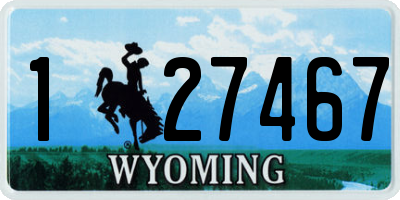 WY license plate 127467