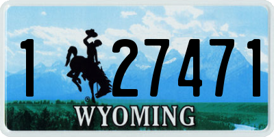 WY license plate 127471
