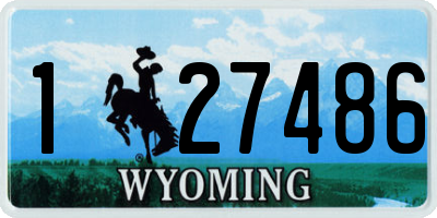 WY license plate 127486