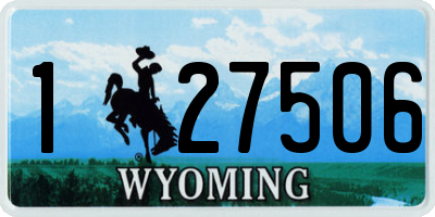 WY license plate 127506