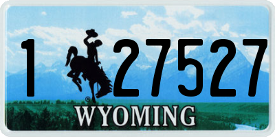 WY license plate 127527