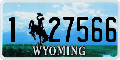 WY license plate 127566