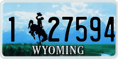WY license plate 127594