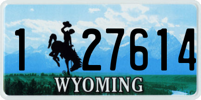 WY license plate 127614