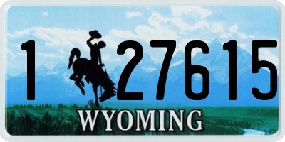 WY license plate 127615