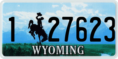 WY license plate 127623