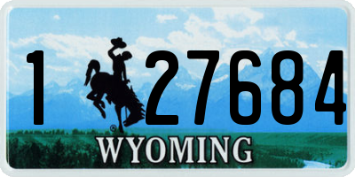 WY license plate 127684