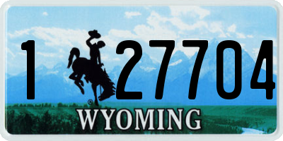 WY license plate 127704