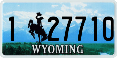 WY license plate 127710