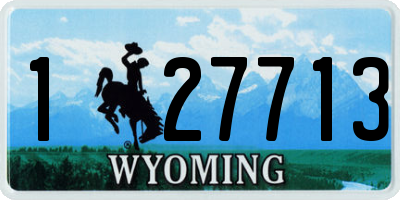 WY license plate 127713