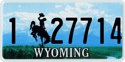 WY license plate 127714