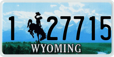 WY license plate 127715
