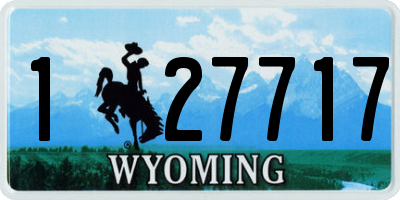 WY license plate 127717