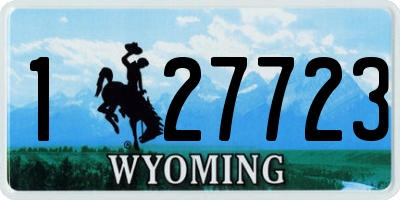 WY license plate 127723